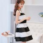 Color-block A-line Tank Dress