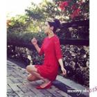 3/4-sleeve Lace A-line Dress