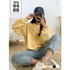 Pastel-color Drop-shoulder Sweatshirt