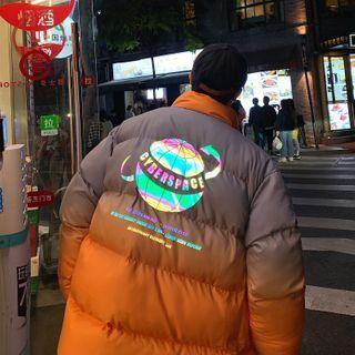Reflective Printed Gradient Padded Coat