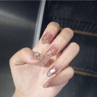 Shell Faux Nail Tips 576 - Champagne - One Size