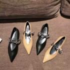 Pointed Chain-accent Flats
