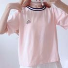 Cake Embroidered Short-sleeve T-shirt