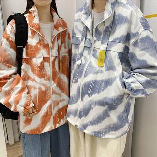 Tie-dyed Zip-up Jacket