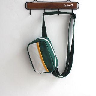 Color Block Canvas Crossbody Pouch