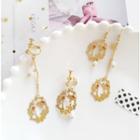 Non-matching Alloy Dangle Earring