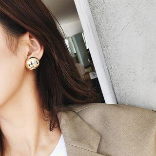 Polished Alloy Disc Earring