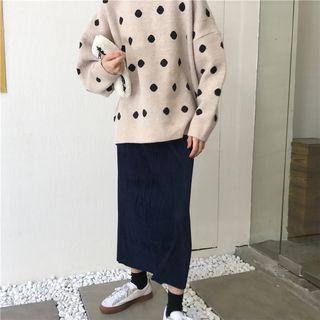 Dotted Sweater / Midi Skirt
