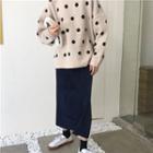 Dotted Sweater / Midi Skirt