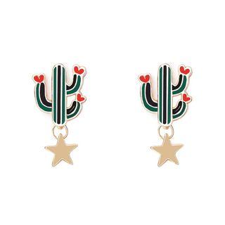 Alloy Cactus & Star Dangle Earring