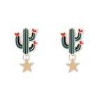 Alloy Cactus & Star Dangle Earring