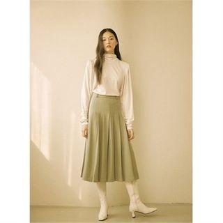 A-line Long Pleat Skirt
