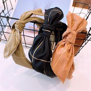 Checked Bow Headband