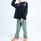 Long-sleeve Cartoon Applique T-shirt
