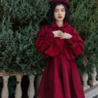 Set: Open-front Jacket + Long-sleeve Mini A-line Dress