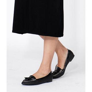 Croc-grain Loafers