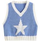 Star Print Sweater Vest