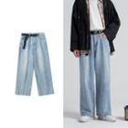 High-waist Straight Cut Loose Fit Jeans