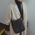 Faux-leather Bucket Bag Black - One Size