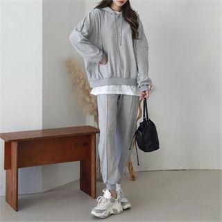 Set: Hooded Sweatshirt + Band-waist Jogger Pants