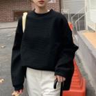 Waffle Pattern Sweatshirt