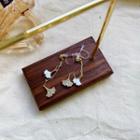 925 Sterling Silver Gingko Dangle Earring