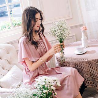 Ruffled Sleeve Midi Dress
