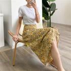 Floral A-line Skirt / Midi Skirt