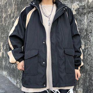 Striped Side Zip Jacket