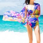 Set : Print Swimsuit + Cover-up