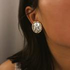 Engraved Stud Earring 1342 - As Shown In Figure - One Size