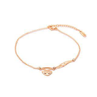 Elegant Tempered Plated Rose Gold Fox 316l Stainless Steel Anklet Rose Gold - One Size