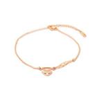 Elegant Tempered Plated Rose Gold Fox 316l Stainless Steel Anklet Rose Gold - One Size