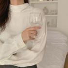 Scarf-neck Plain Blouse