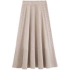 Cable Knit Panel A-line Skirt