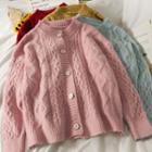 Cable-knit Loose Cardigan In 8 Colors