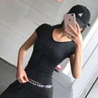 Short-sleeve Drawstring Quick Dry T-shirt