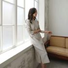 Slit-hem Stripe T-shirt Dress