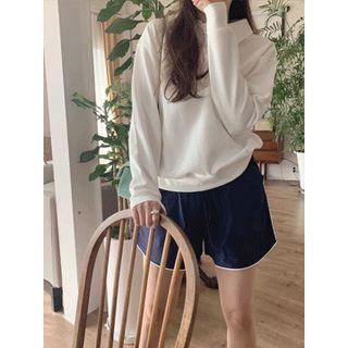 Half-placket Loose-fit T-shirt