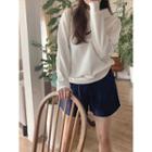 Half-placket Loose-fit T-shirt