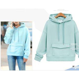 Drawstring Hooded Pocket Pullover