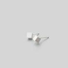 Cube Ear Stud 1 Pair - Silver - One Size