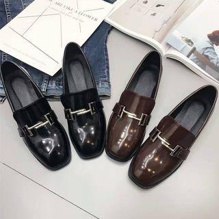 Low Block Heel Loafers