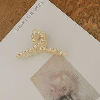 Faux-pearl Hair Claw Gold - One Size