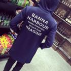 Hooded Lettering Long Zip Jacket