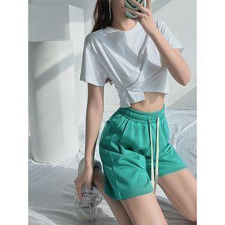 Details Cropped Loose T-shirt