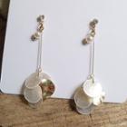 Faux Pearl Shell Disc Fringed Earring As Shown In Figure - One Size