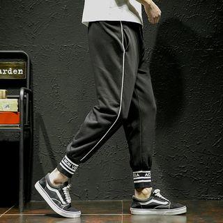 Couple Matching Letter Trim Sweatpants