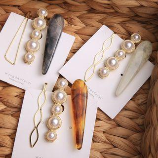 Set: Faux Pearl / Acrylic / Alloy Hair Clip