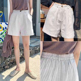 Herringbone Pinstripe Shorts